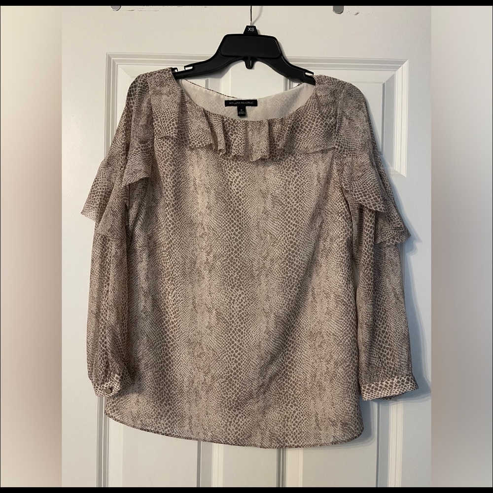 Snake Skin 3/4 Sleeve Blouse
